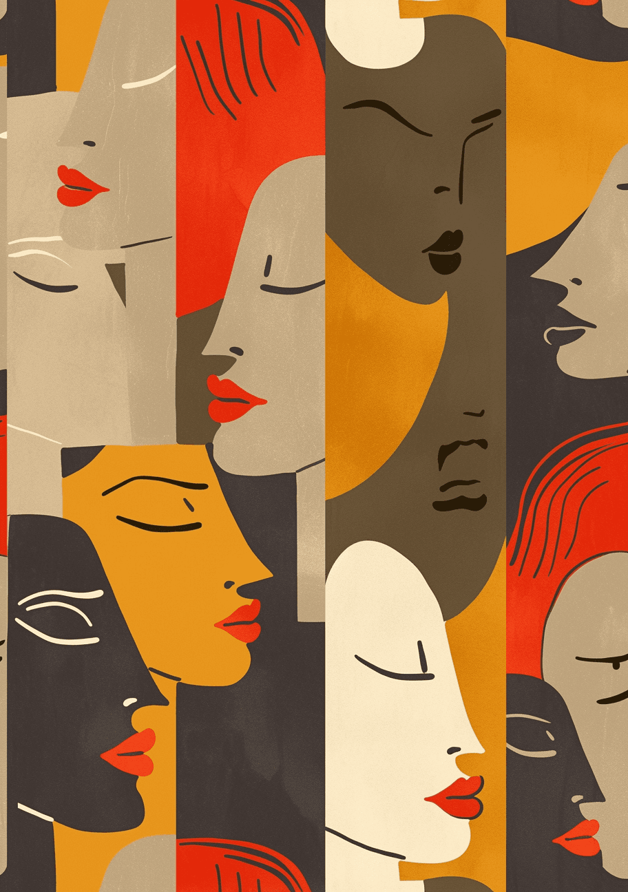 Abstract Face 169 original repeating artwork
