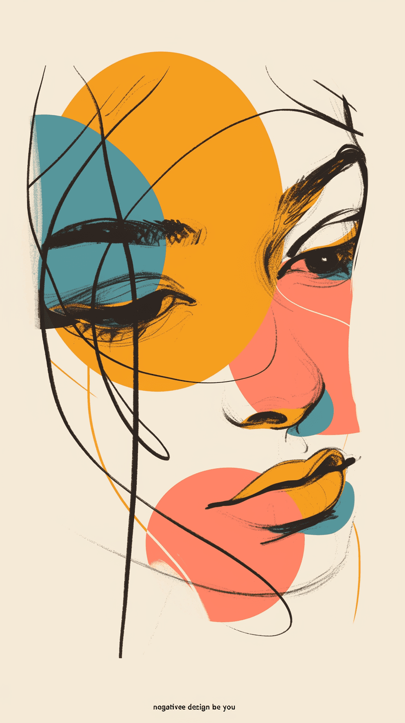 Abstract Face 620 original repeating artwork