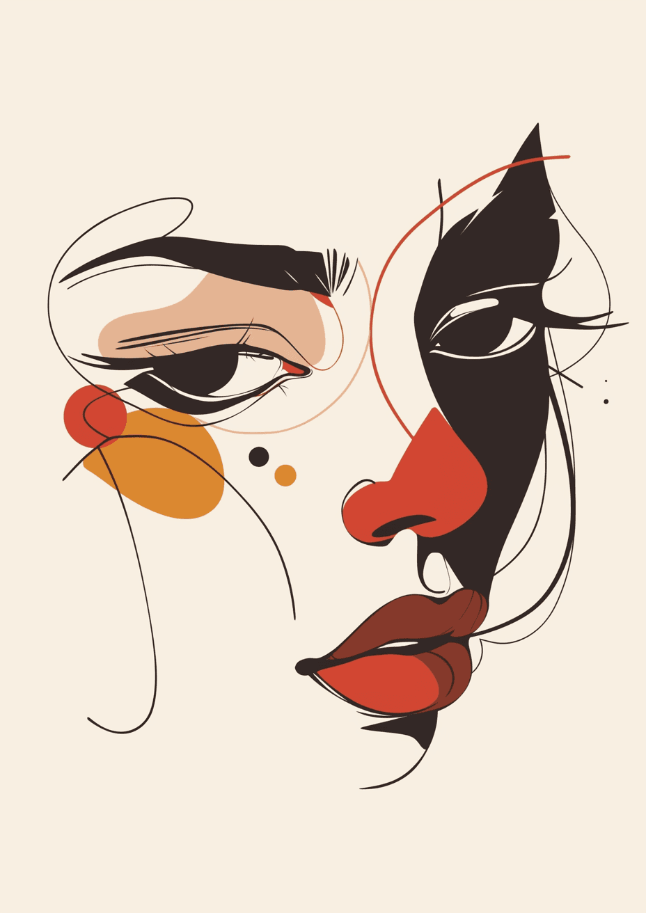 Abstract Face Collective original repeating artwork