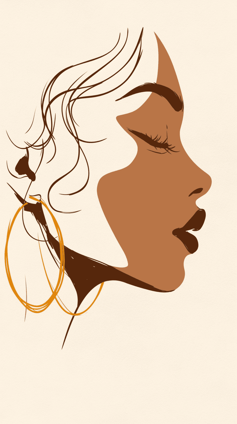 Abstract Face Shine original repeating artwork