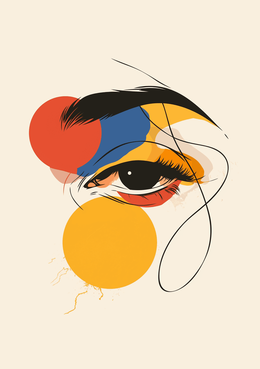 Abstract Figure Noon original repeating artwork