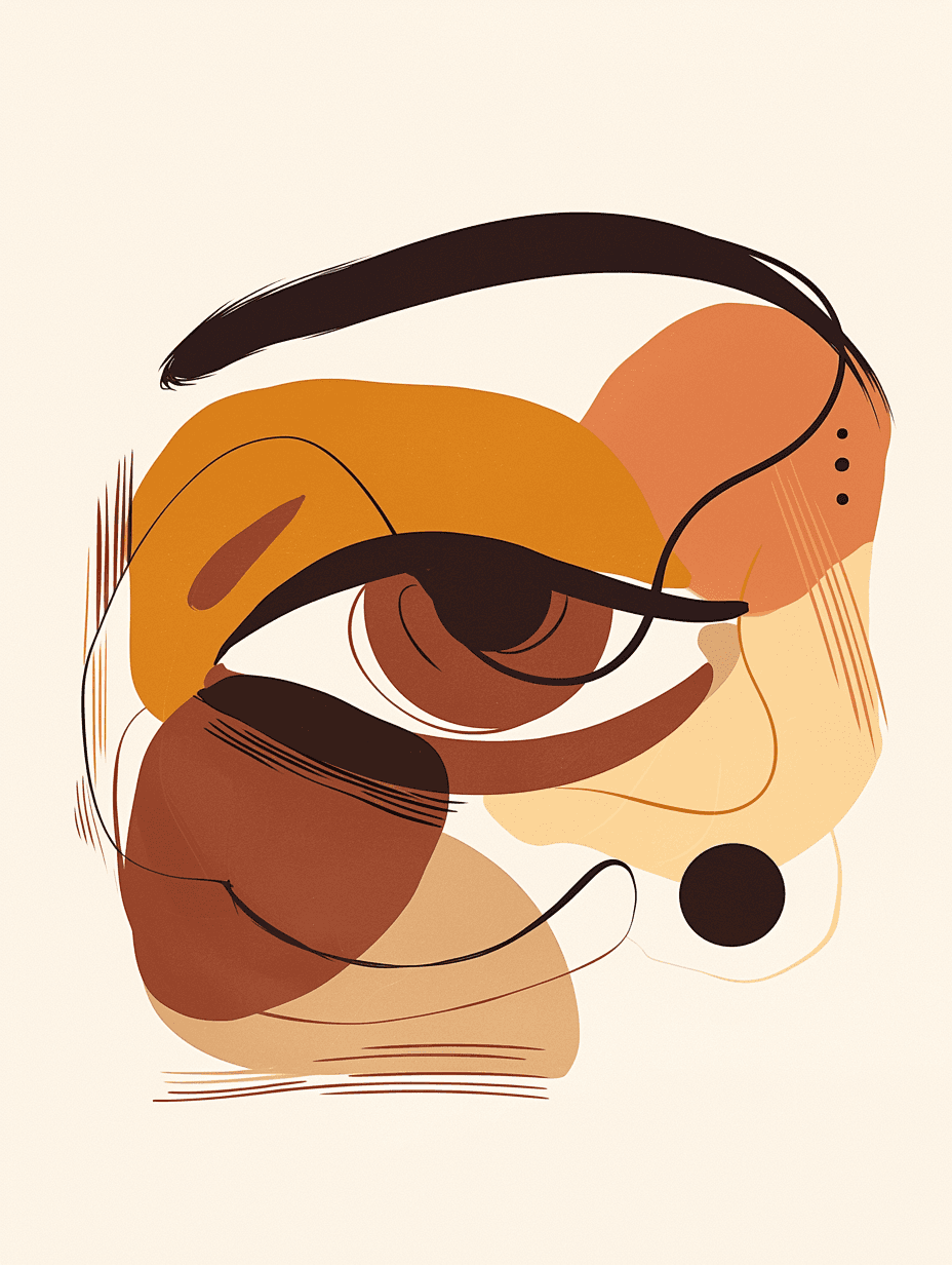 Abstract Figure 033 original repeating artwork