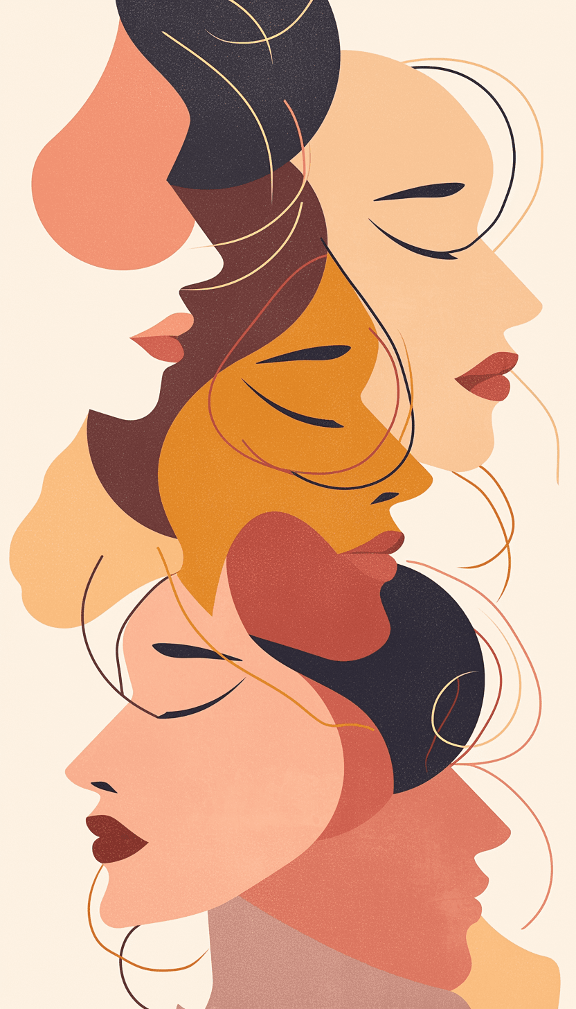Abstract Figure 102 original repeating artwork