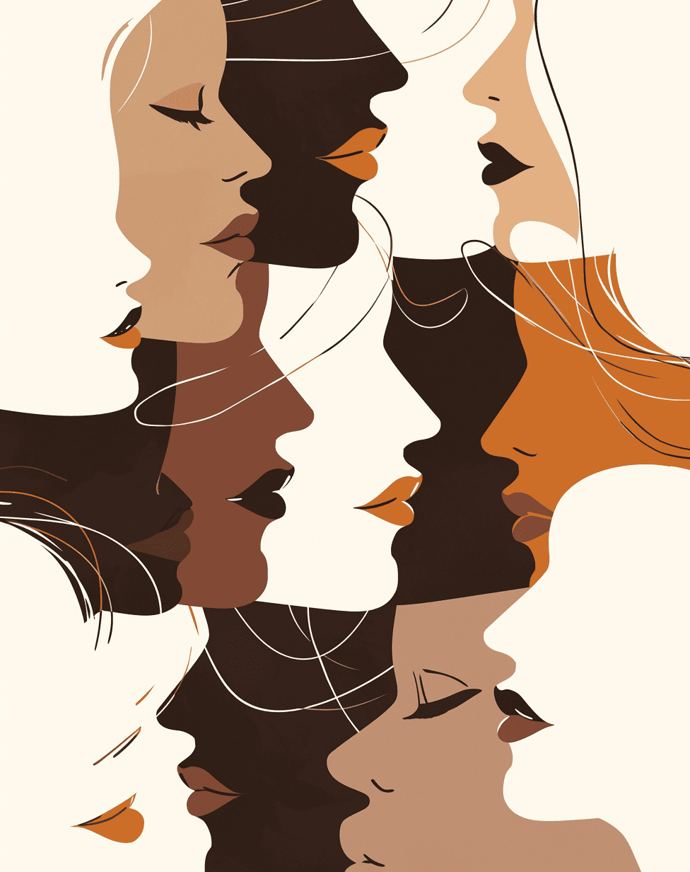 Abstract Figure Glide original repeating artwork