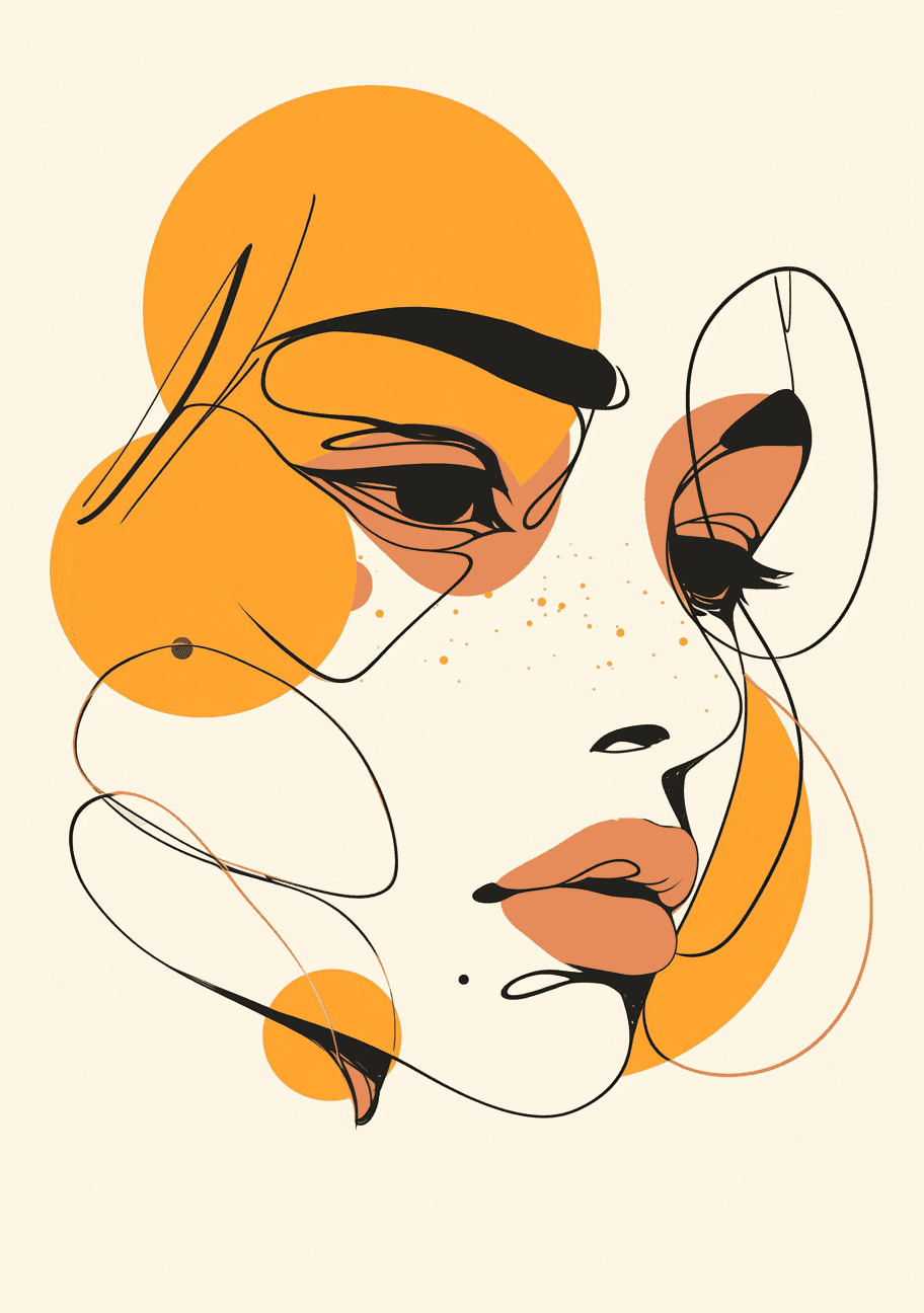 Abstract Figure Wander original repeating artwork