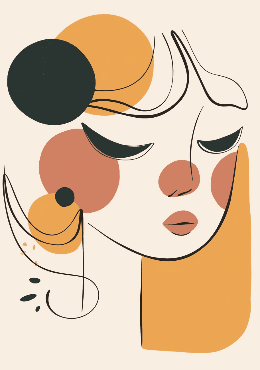 Abstract Figure Roam original repeating artwork