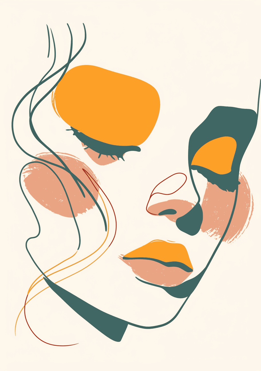 Abstract Figure 067 original repeating artwork