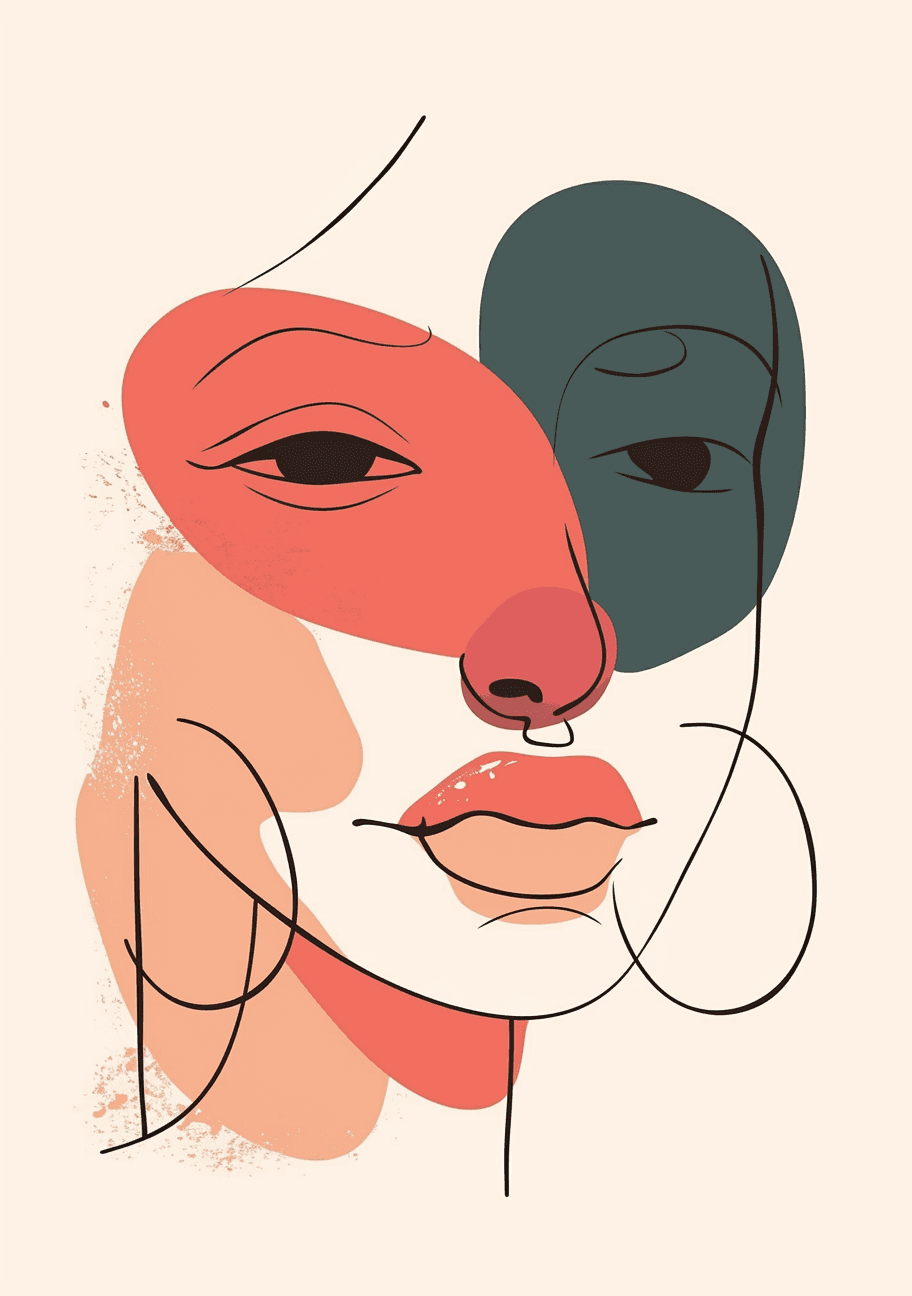 Abstract Figure 066 original repeating artwork