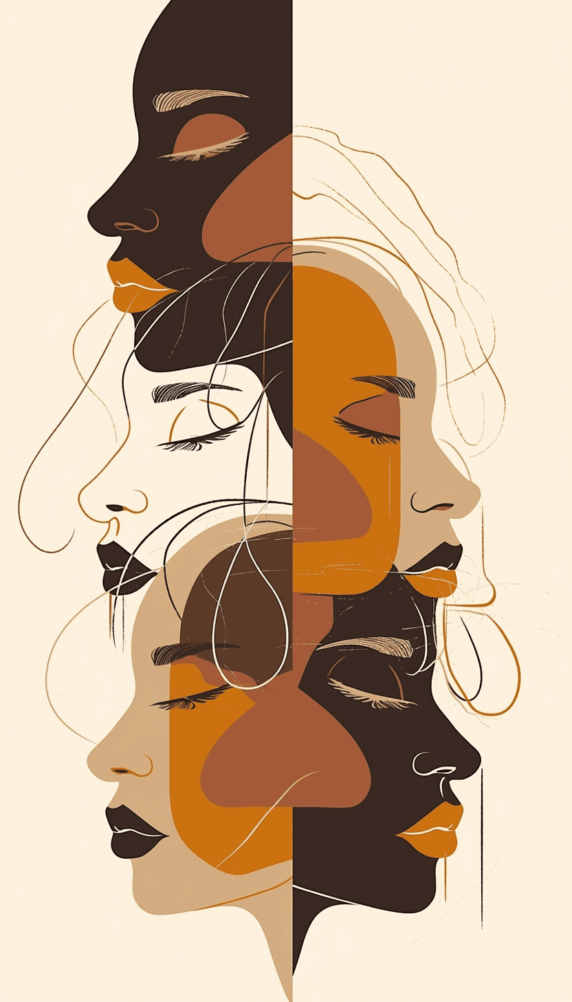Abstract Face 257 original repeating artwork