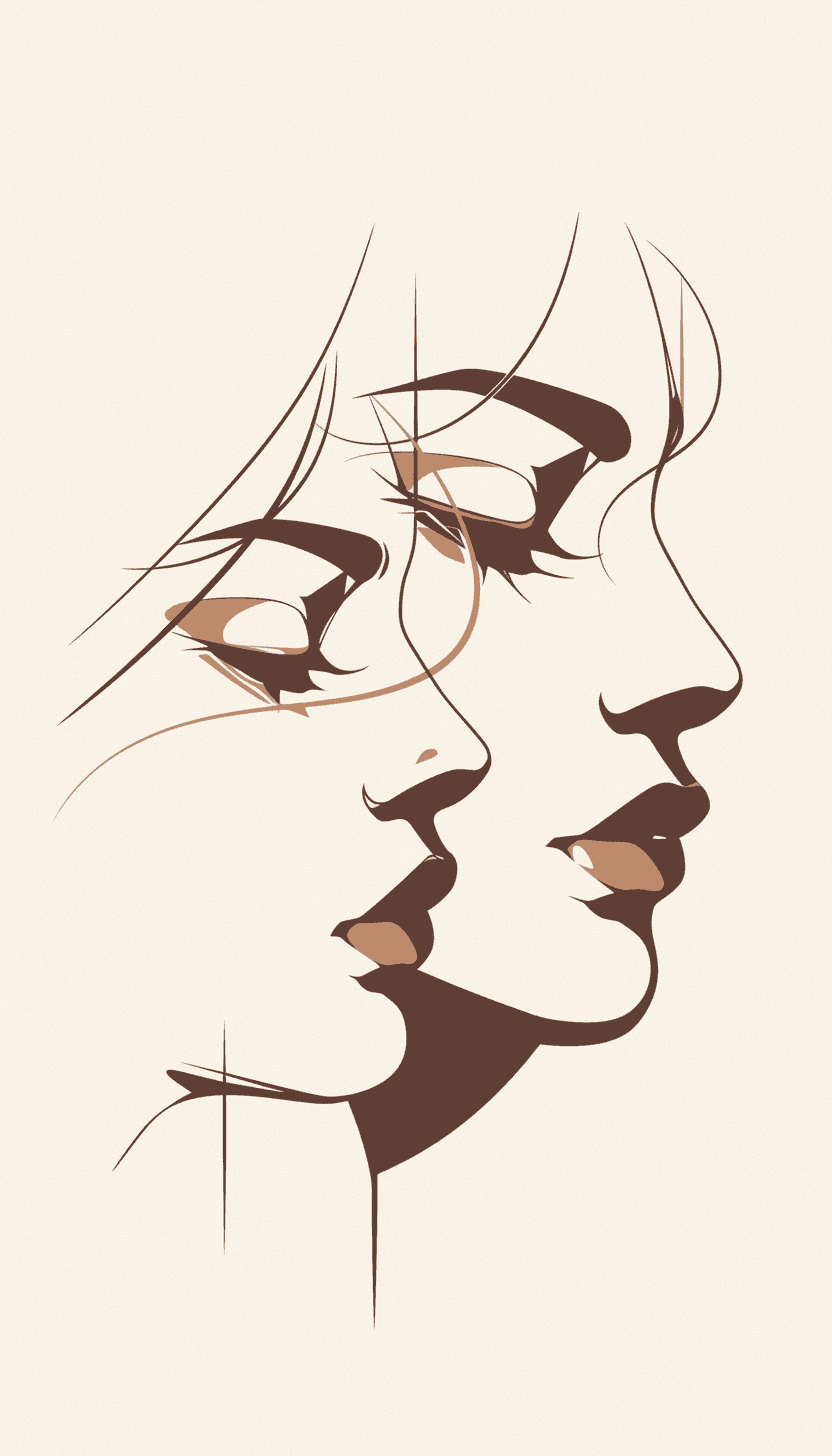 Abstract Face 391 original repeating artwork