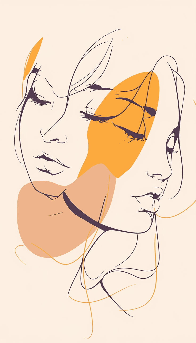 Abstract Face 238 original repeating artwork