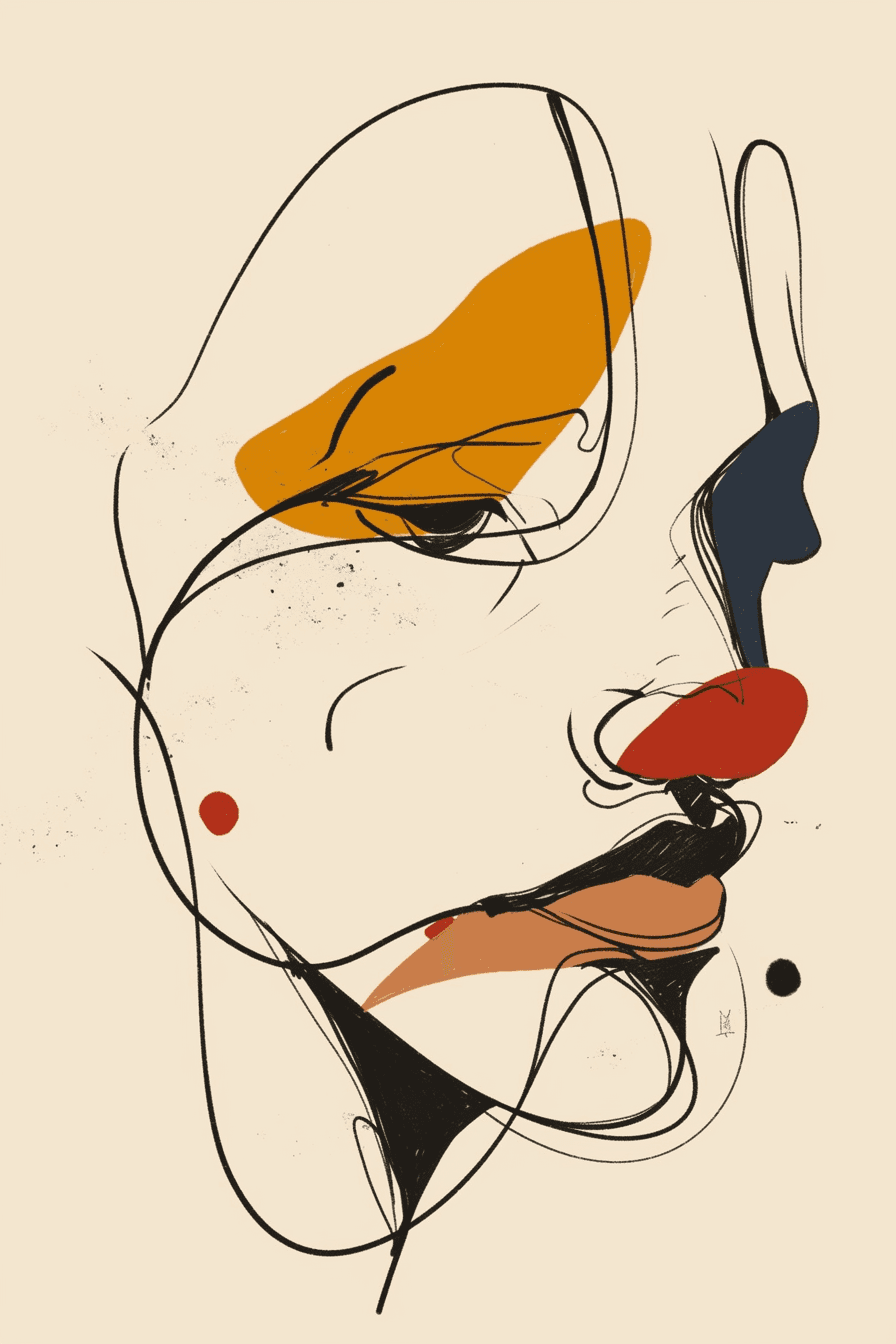 Abstract Face 221 original repeating artwork