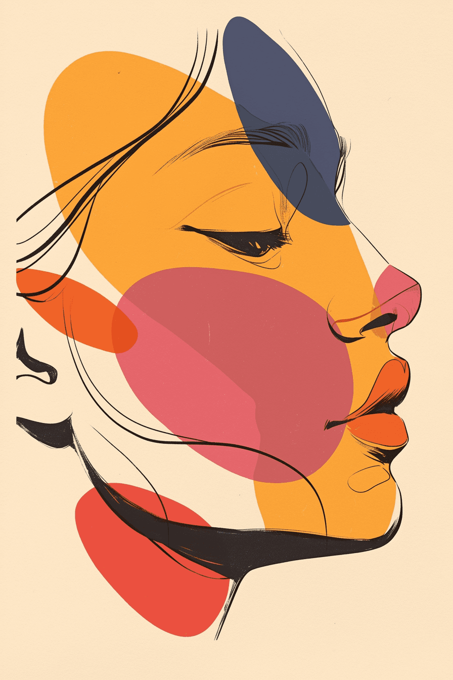 Abstract Face 006 original repeating artwork