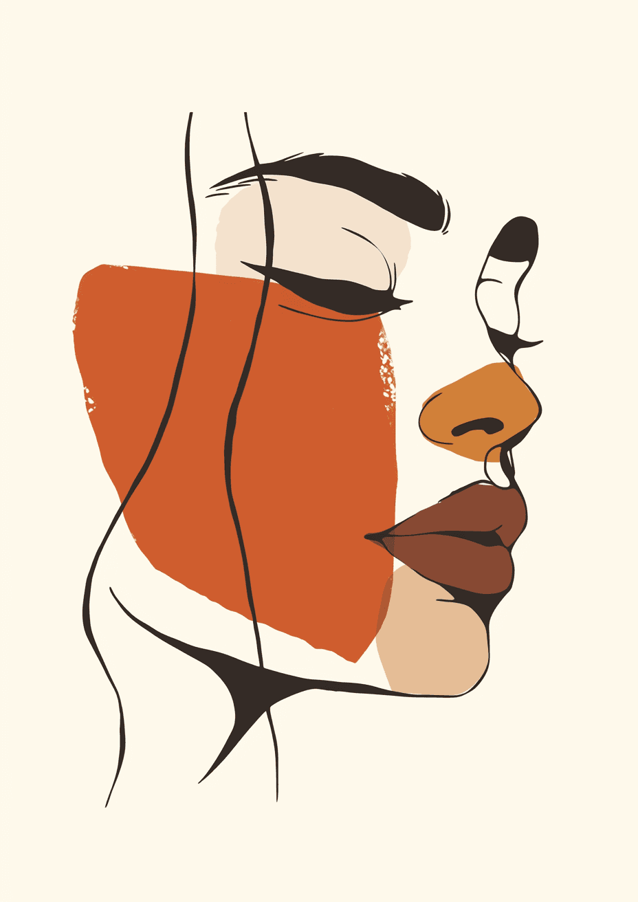 Abstract Face 539 original repeating artwork