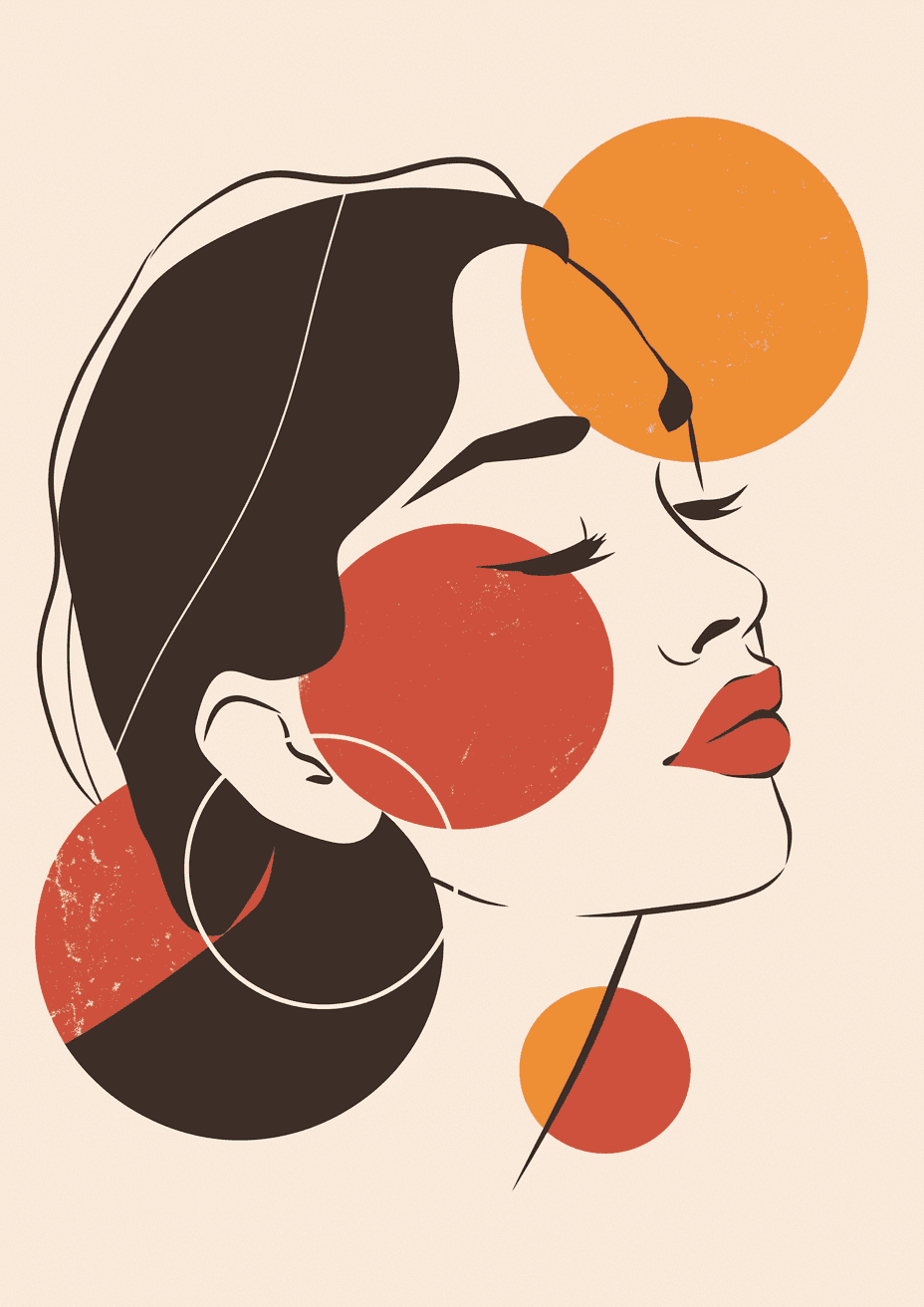 Abstract Face 372 original repeating artwork
