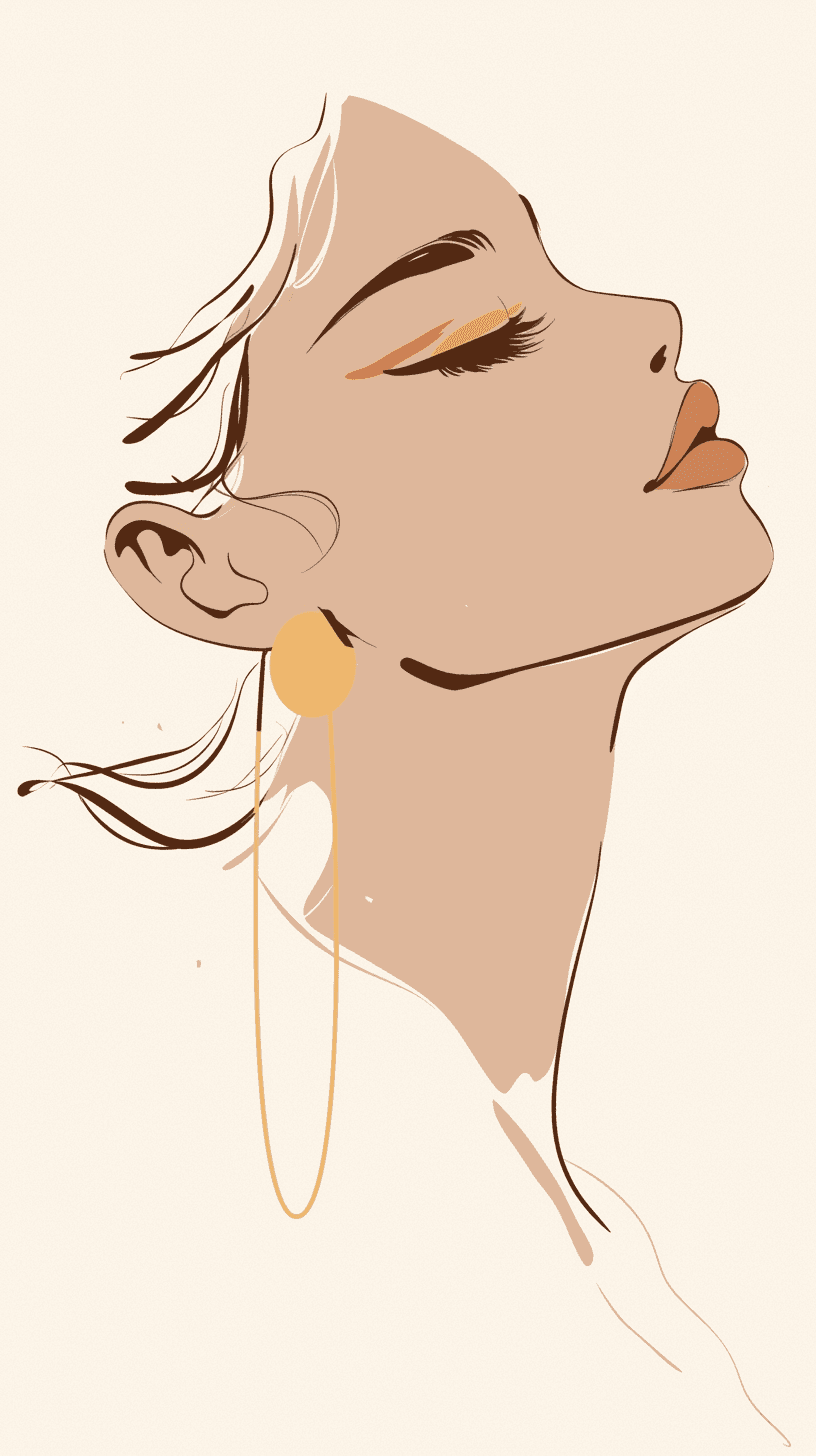 Abstract Face Bounce original repeating artwork