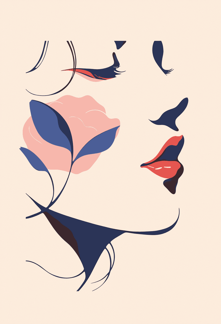 Abstract Face 493 original repeating artwork