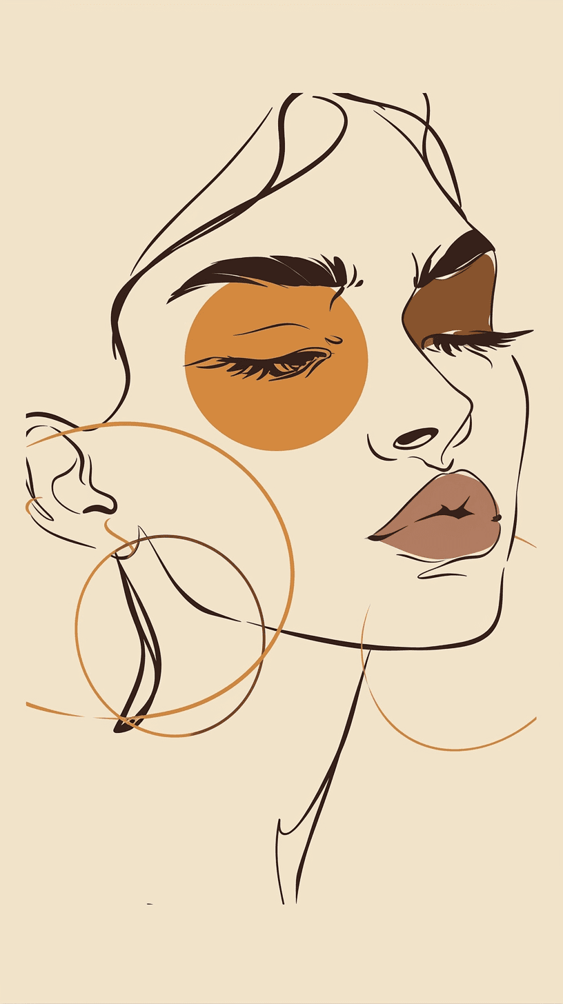 Abstract Face 517 original repeating artwork