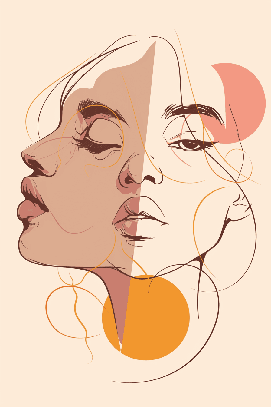 Abstract Face 373 original repeating artwork