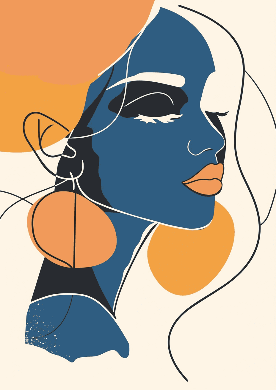 Abstract Face 005 original repeating artwork