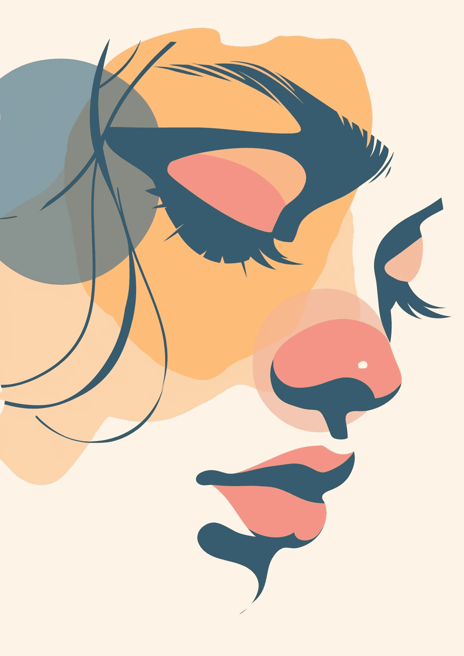 Abstract Face 302 original repeating artwork