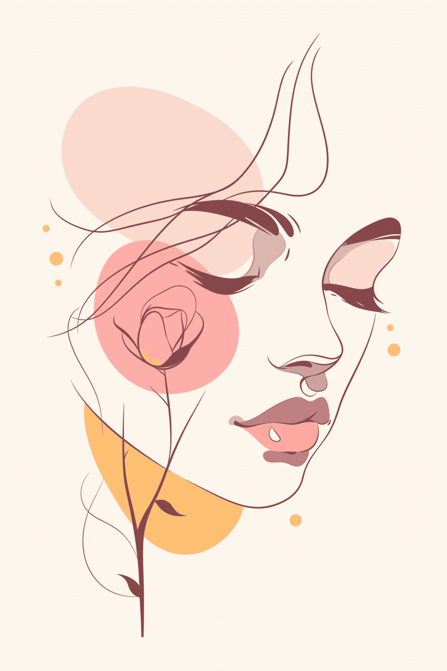 Abstract Face Kick original repeating artwork
