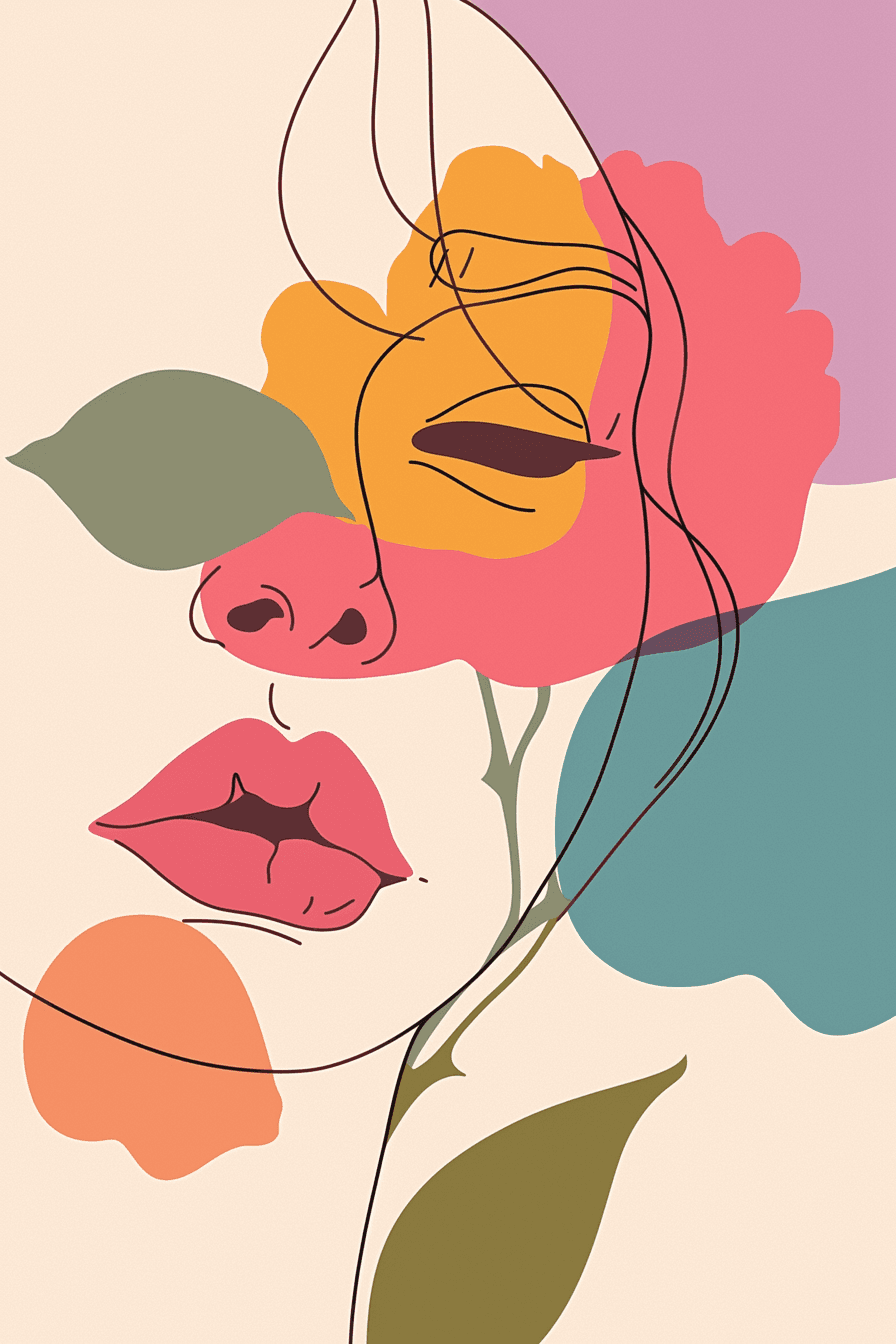 Abstract Face 669 original repeating artwork