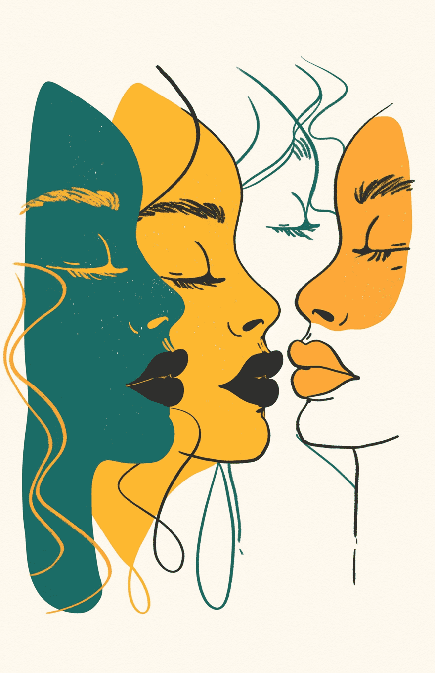 Abstract Face 130 original repeating artwork