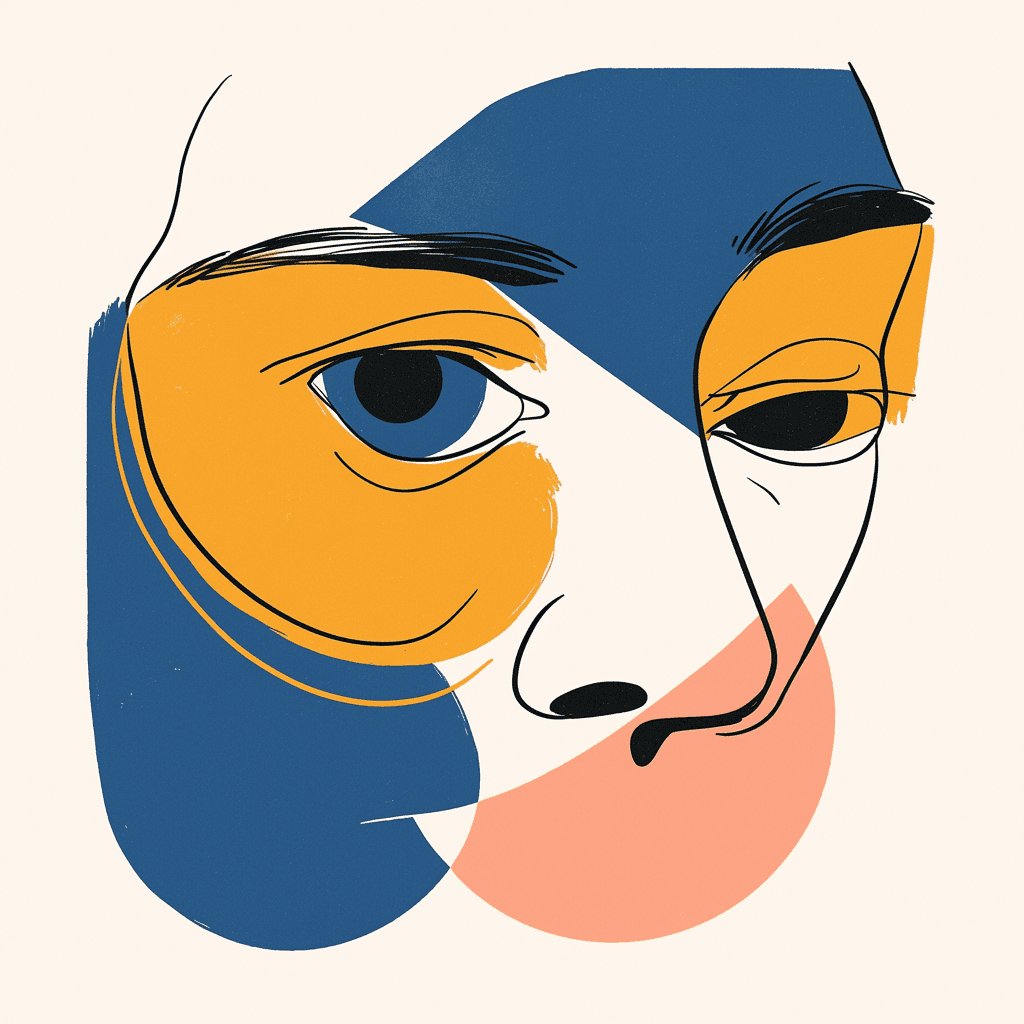 Abstract Face 482 original repeating artwork