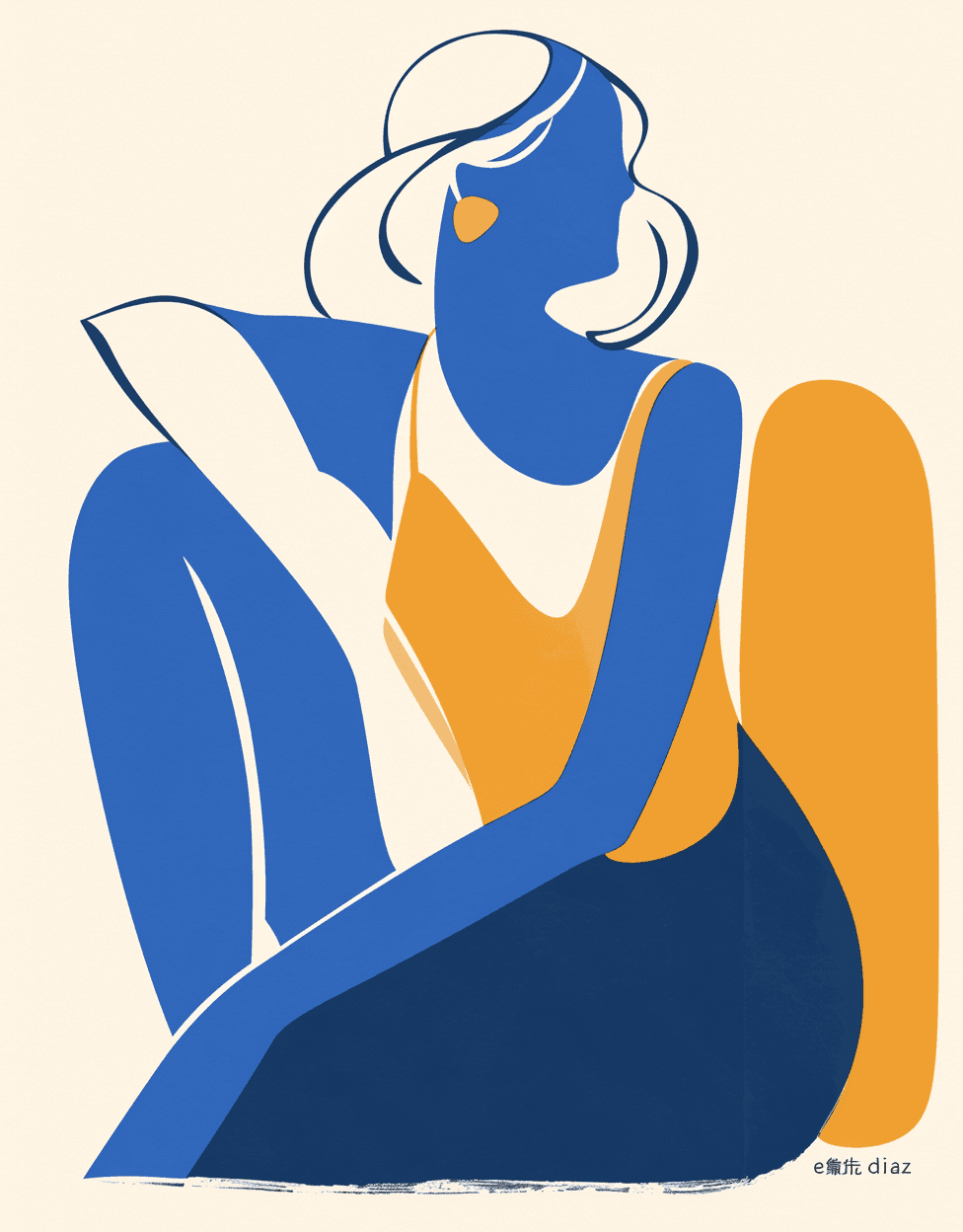 Woman Squad original repeating artwork