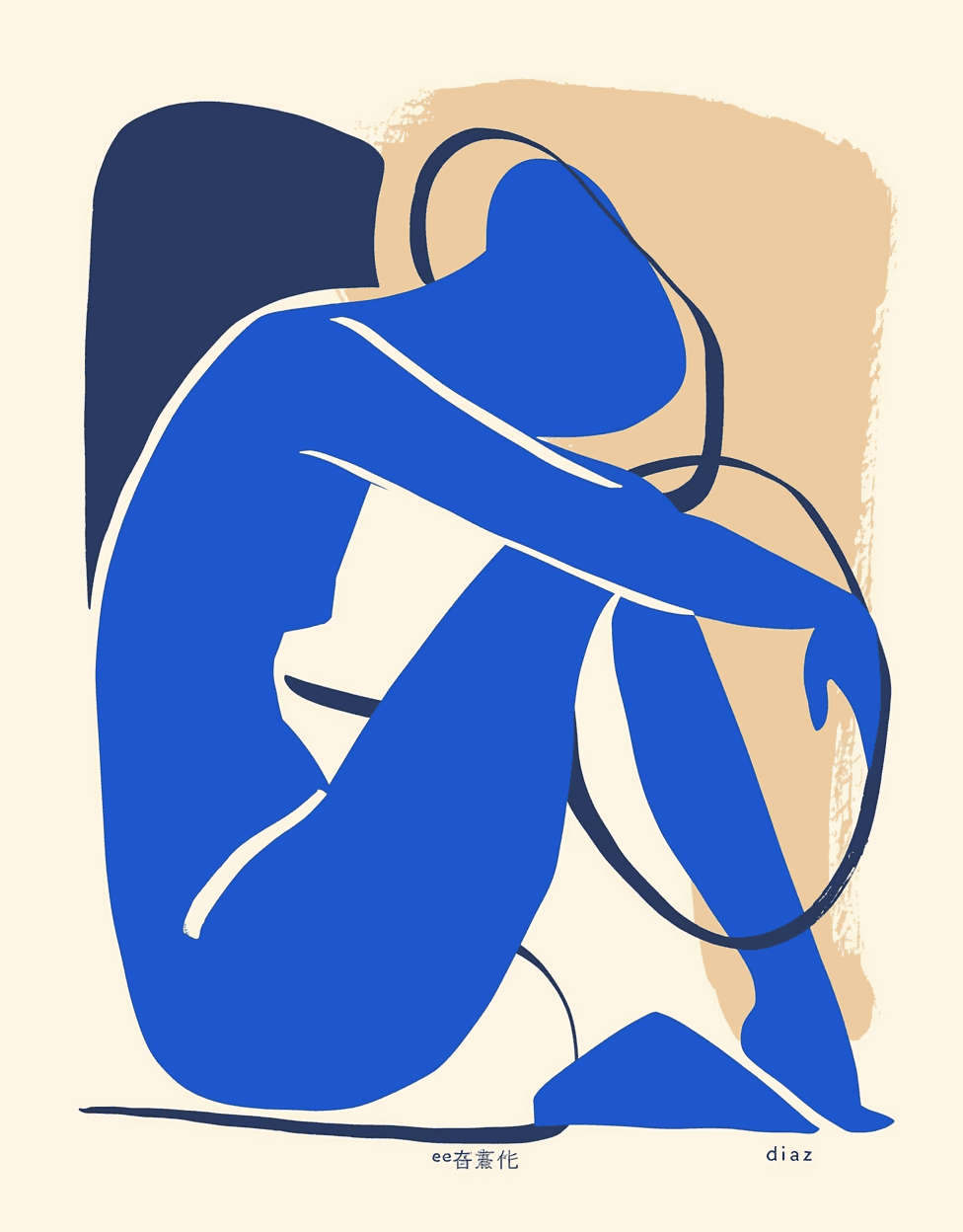 Woman Sprint original repeating artwork