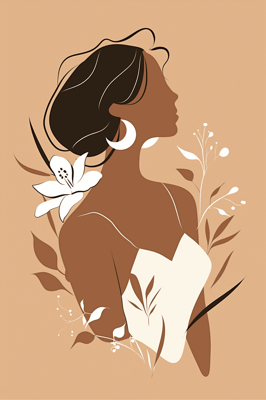 Woman Gleam original repeating artwork