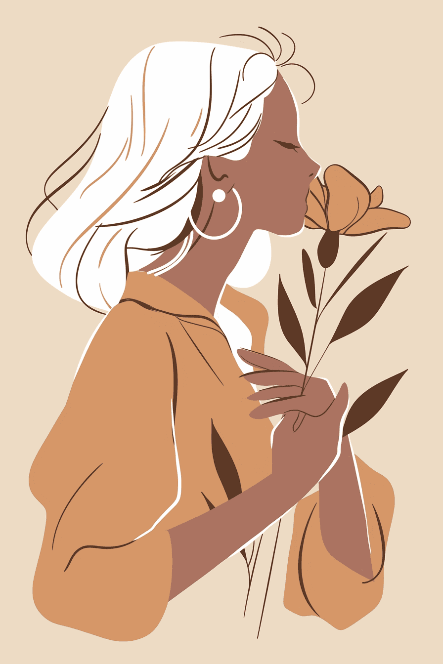 Woman Twilight original repeating artwork