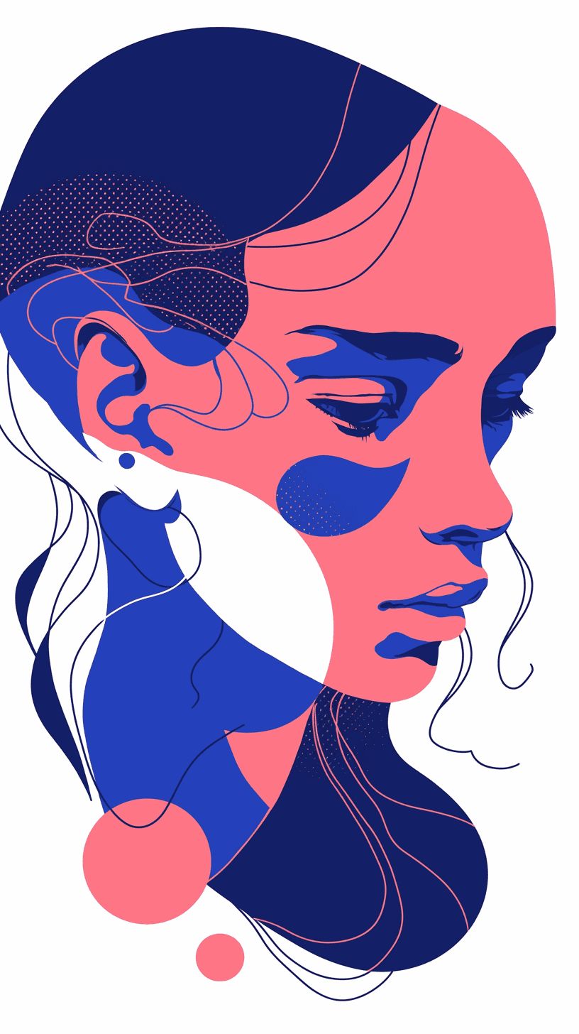 Woman Series original repeating artwork