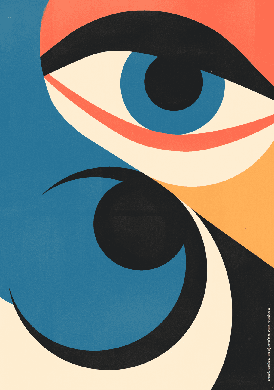 Abstract Eye Beats original repeating artwork