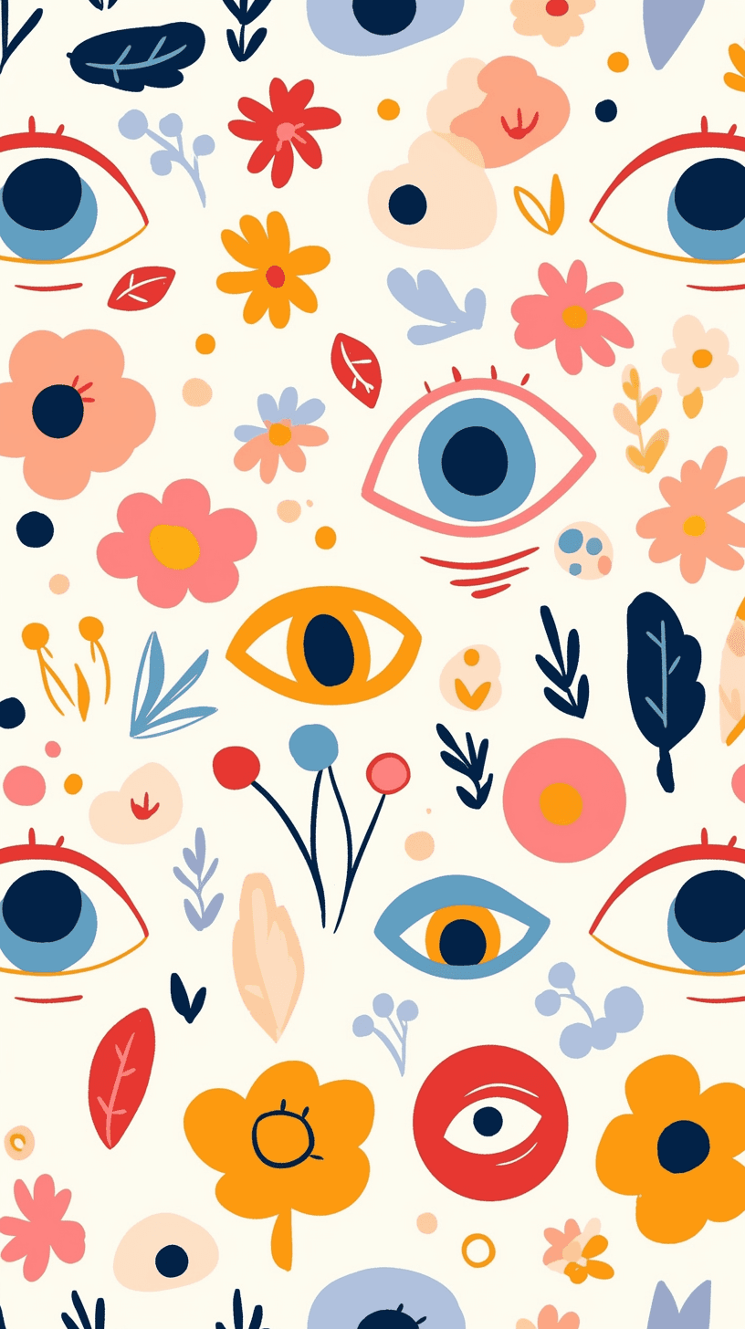 Abstract Eye Team original repeating artwork