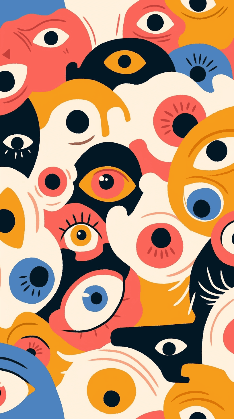 Abstract Eye Loop original repeating artwork