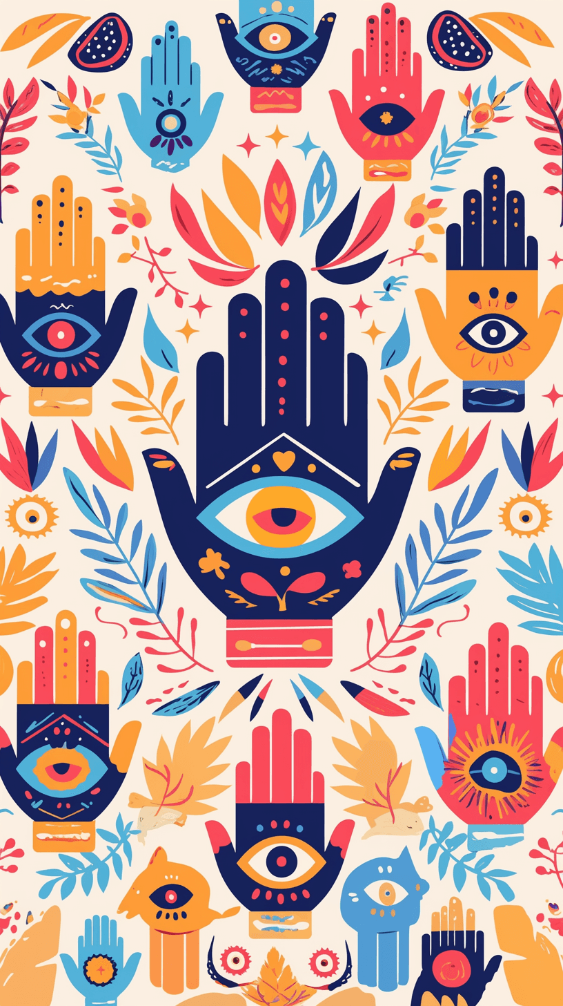 Eye Duo original repeating artwork