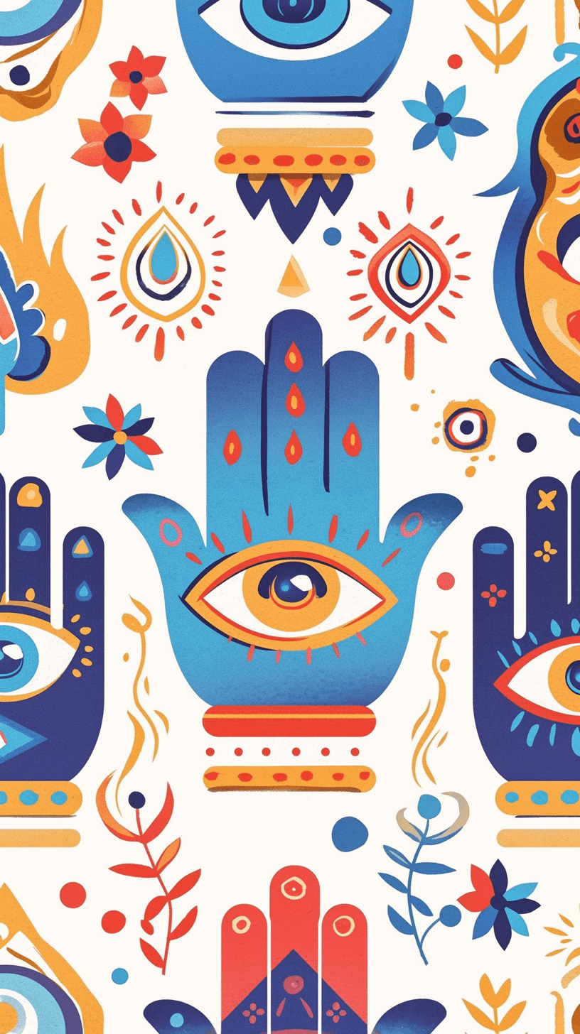 Eye Shine On original repeating artwork