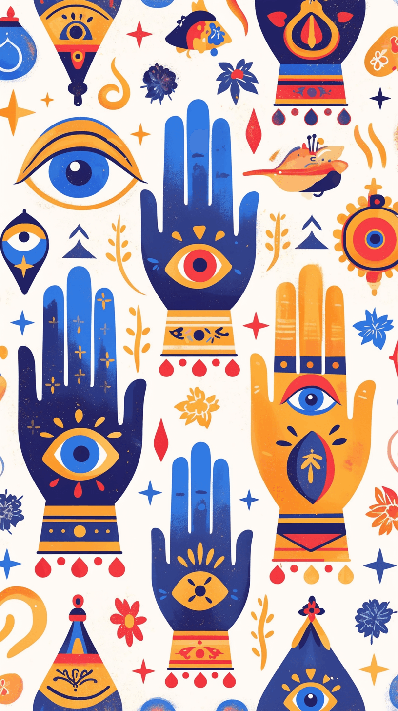 Eye Neon original repeating artwork