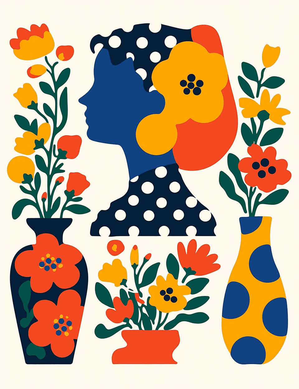 Vase Pop original repeating artwork
