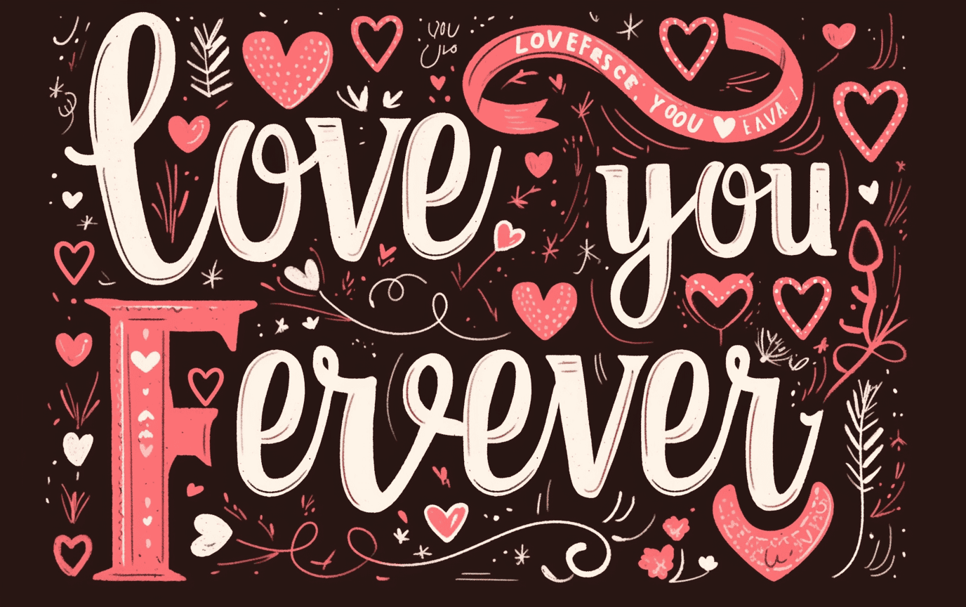 Sweet Cool Letter Festival original repeating artwork