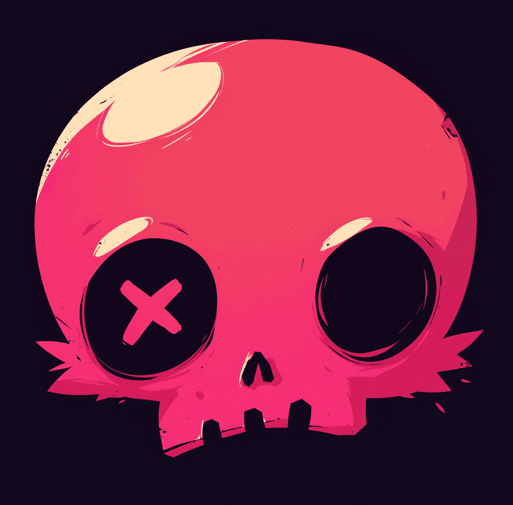 Sweet Cool Skull Rhythm original repeating artwork