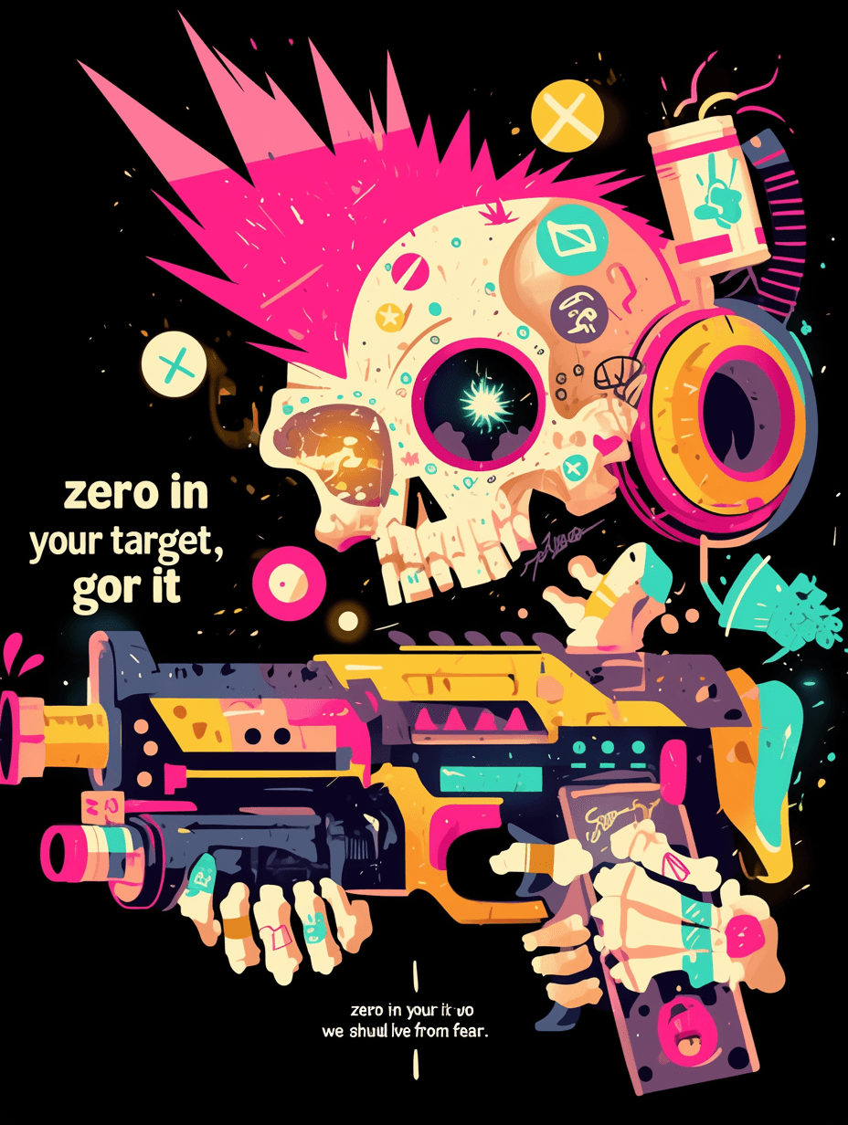 Sweet Cool Skull Tribe original repeating artwork