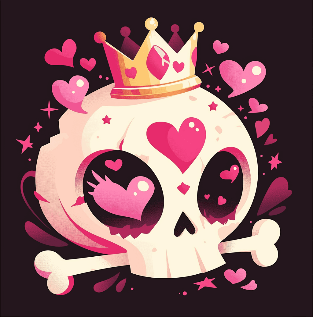 Sweet Cool Skull Snap original repeating artwork