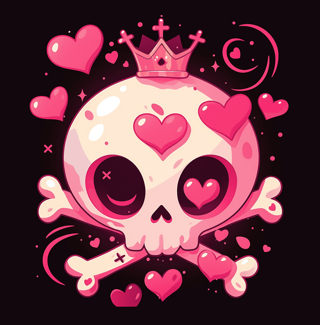 Sweet Cool Skull Shine original repeating artwork