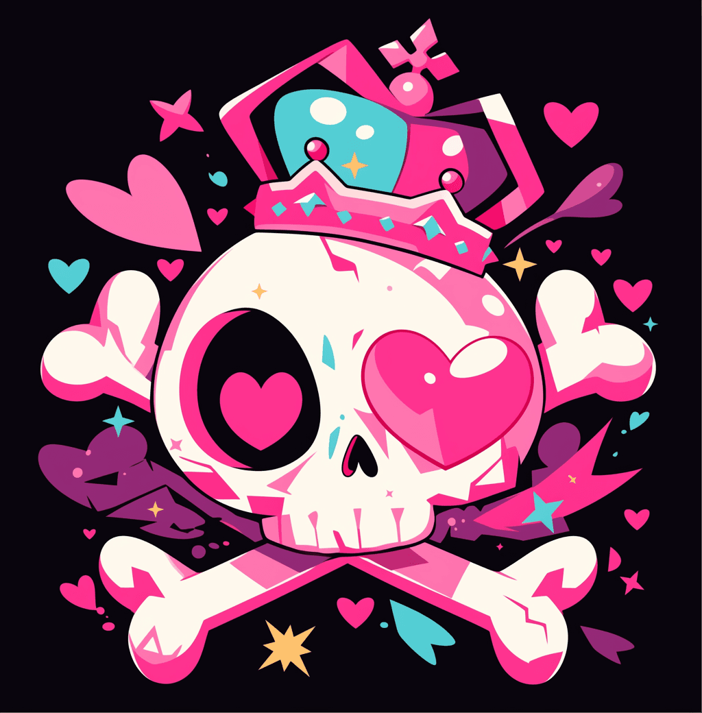 Sweet Cool Skull original repeating artwork
