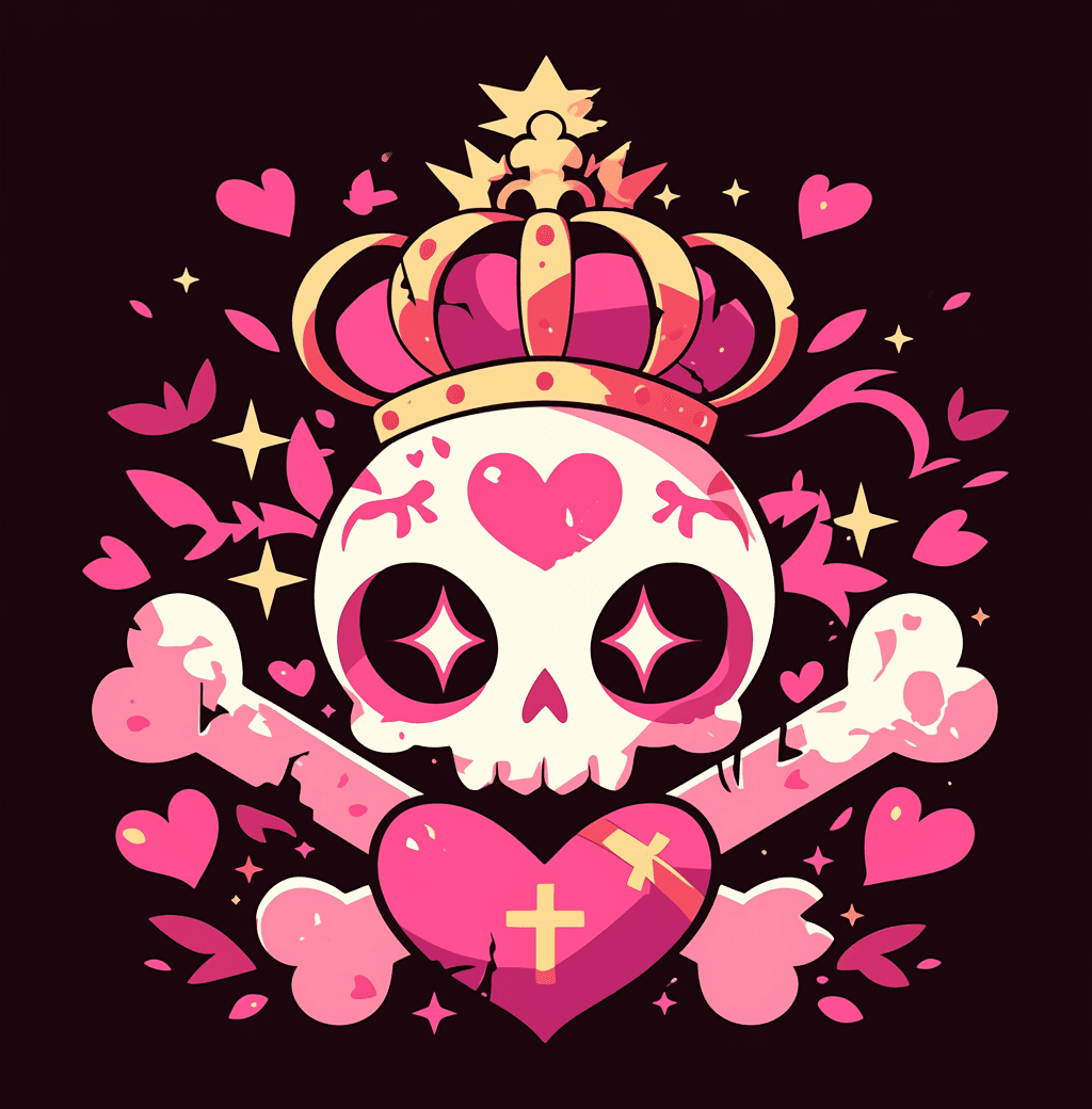 Sweet Cool Skull Flip original repeating artwork