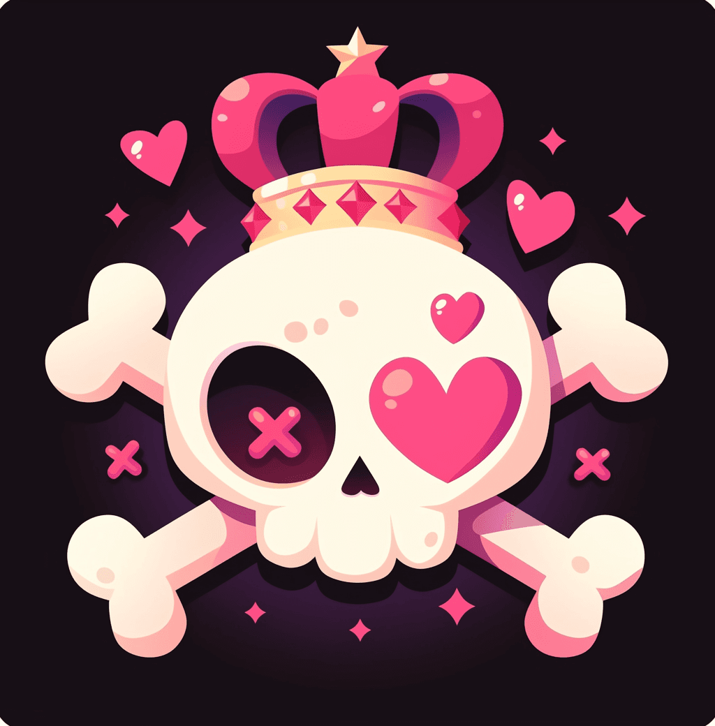 Sweet Cool Skull Burst original repeating artwork