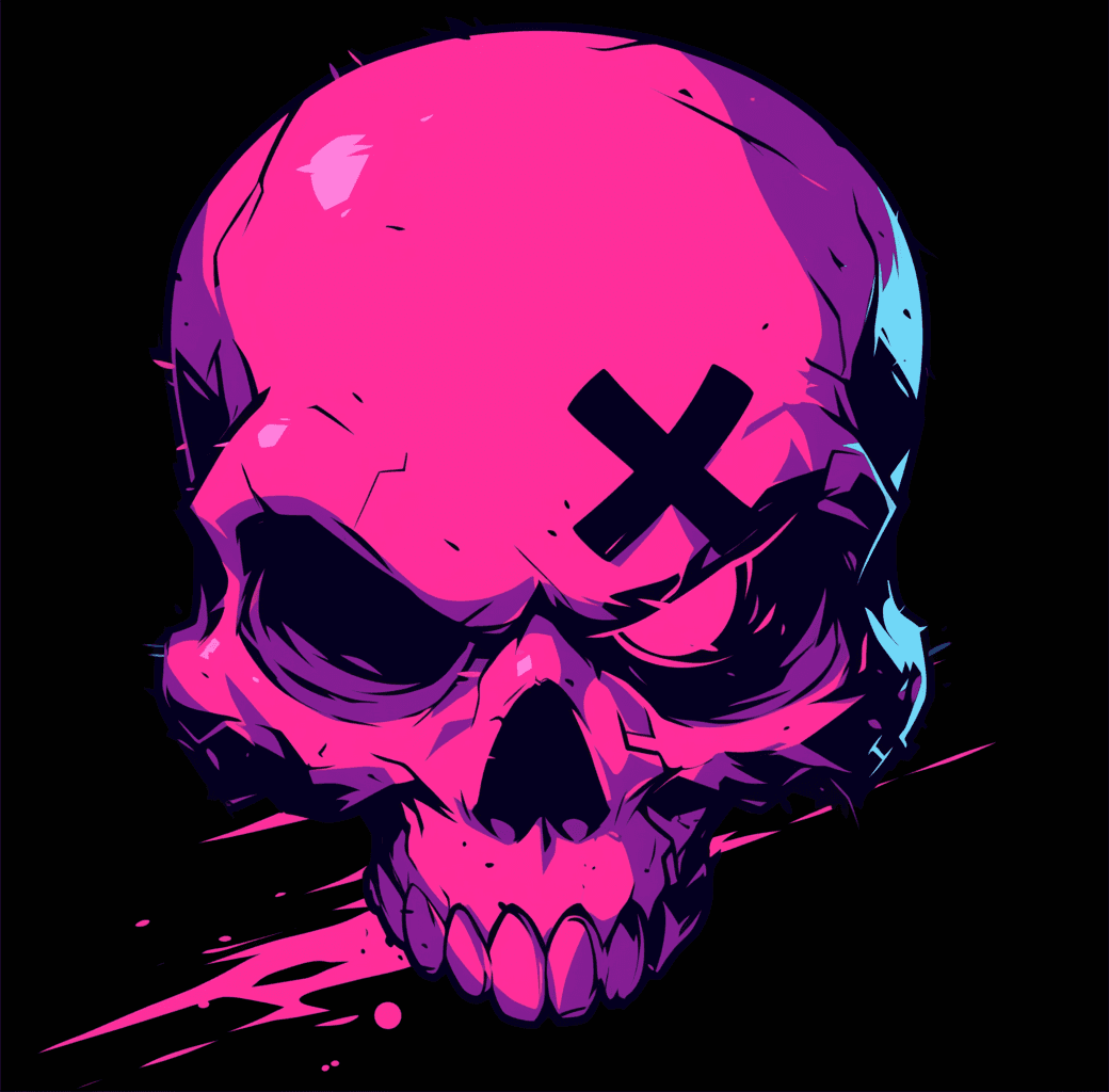 Sweet Cool Skull Groove original repeating artwork